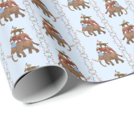 Papel de embrulho de animal extinto