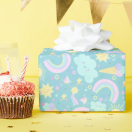 Papel de embrulho de aniversário.