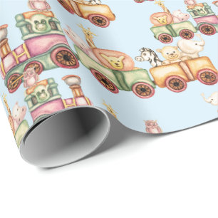 Papel de embrulho de aniversário - Bebês animais n