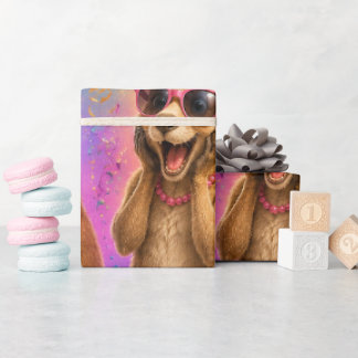 Papel de embrulho de aniversário canguru