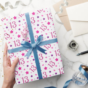 Papel de embrulho de aniversário com brilho para m