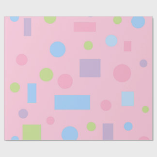 Papel de embrulho de aniversário cor-de-rosa paste