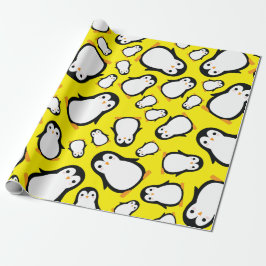 Papel de Embrulho de Aniversário de 1 Ano do Pingu