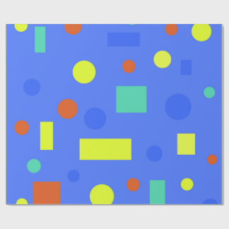 Papel de embrulho de aniversário de formas geométr