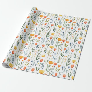 Papel de embrulho de aniversário de tulipa para el