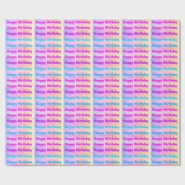 Papel de embrulho de aniversário feliz (Aberto)