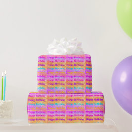 Papel de embrulho de aniversário feliz