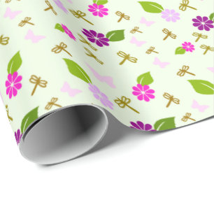 Papel de embrulho de aniversário Jardim Floral Ver