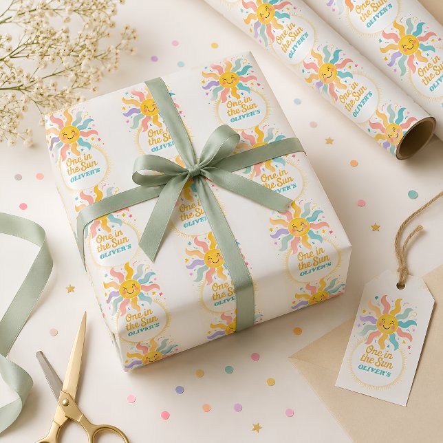 Papel de embrulho de aniversário Um no Sol (Criador carregado)