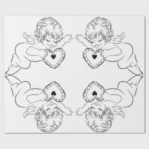 Papel de embrulho de anjos