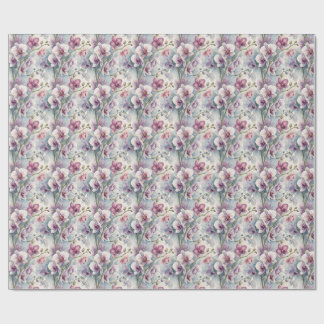 Papel de embrulho de aquarela de orquídea