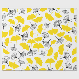 Papel de embrulho de arte de Ginkgo Biloba elegant