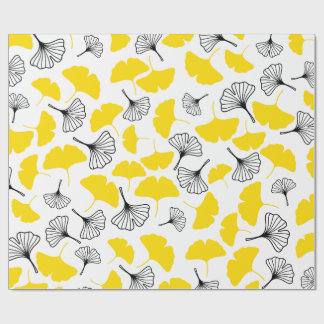 Papel de embrulho de arte de Ginkgo Biloba elegant