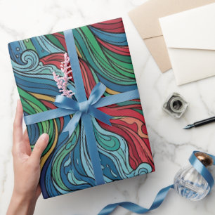 Papel de embrulho de arte em tom de joia de cachoe