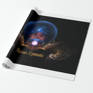 Papel de embrulho de arte fractal dinâmico Krono