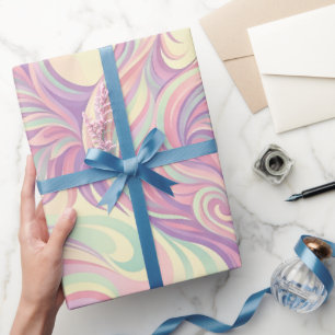 Papel de embrulho de arte pastel com asas de fênix
