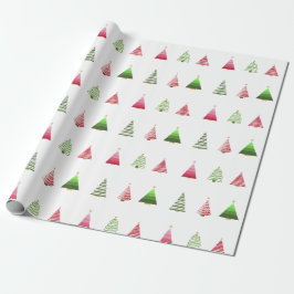 Papel de embrulho de árvore de Natal