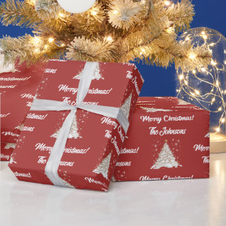 Papel de embrulho de árvore de Natal
