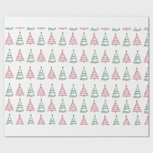 Papel de Embrulho de Árvore de Natal
