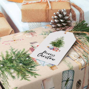 Papel de embrulho de árvore de Natal