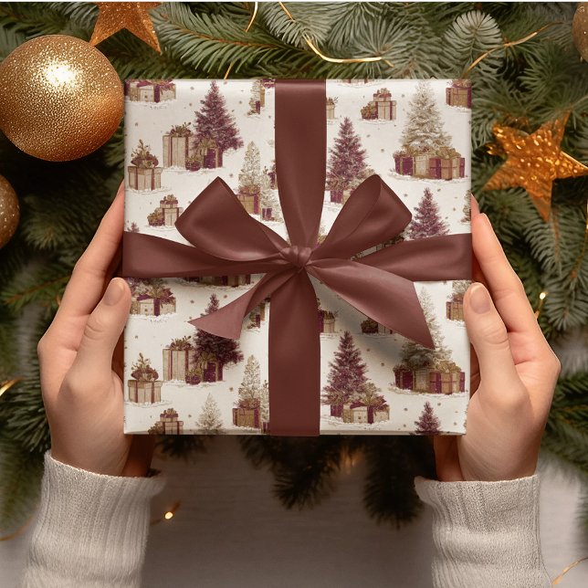 Papel de embrulho de árvore de Natal e presentes v (Criador carregado)