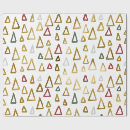 Papel de embrulho de árvore de Natal geométrica mi