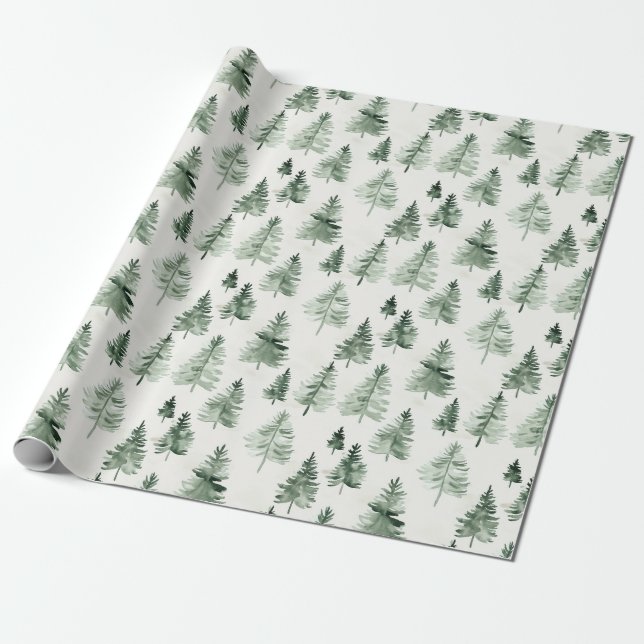 Papel de embrulho de árvore de pinheiro da florest (Desenrolado)