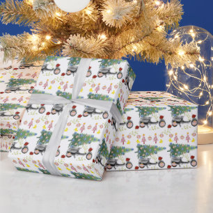 Papel de embrulho de árvores de Natal
