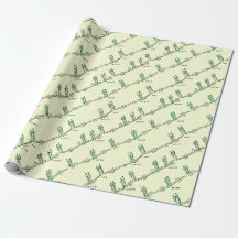 Papel de embrulho de aulas de dança (amarelo)