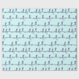 Papel de embrulho de aulas de dança (Azul)