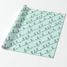 Papel de embrulho de aulas de dança (Verde)