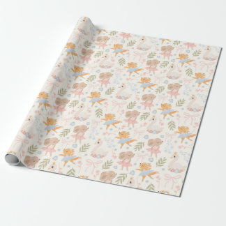 Papel de embrulho de ballerina de animais