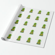 Papel de embrulho de bambu sortudo, papel de prese