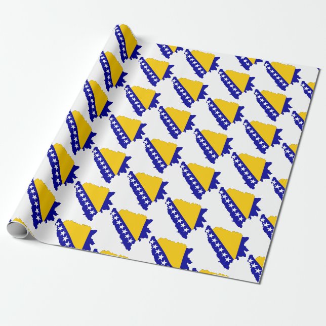 Papel de embrulho de bandeira bósnio (Desenrolado)