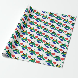 Papel de embrulho de bandeira sul-africana