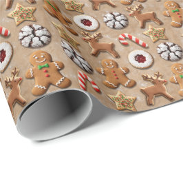 Papel de embrulho de biscoito de Natal – Férias fe