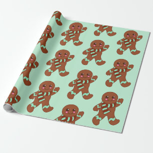 Papel de embrulho de biscoitos de gengibre acenand