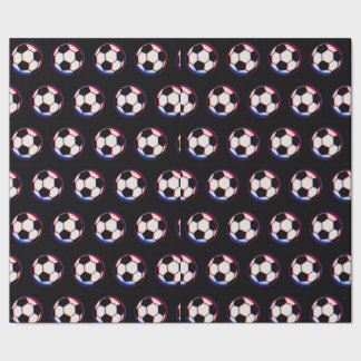 Papel de embrulho de bola de futebol ousado