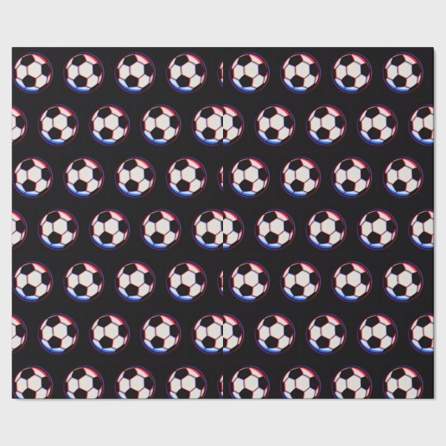 Papel de embrulho de bola de futebol ousado (Barra)