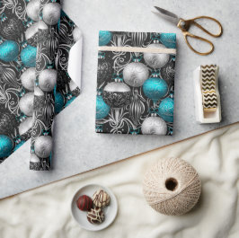 Papel de embrulho de bolas de Natal