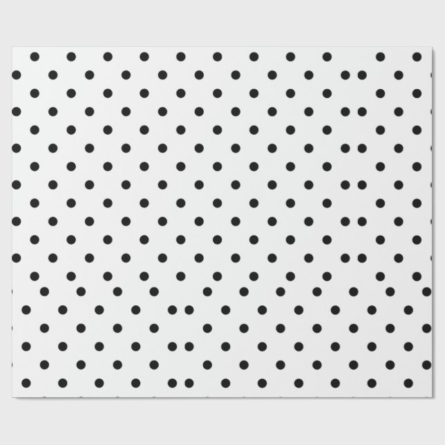 Papel de embrulho de bolinhas preto e branco | Clá (Aberto)