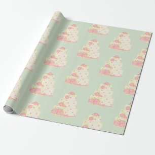 Papel de embrulho de bolo de casamento vintage
