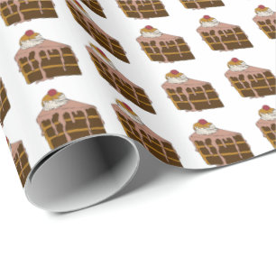 Papel de embrulho de bolo de chocolate
