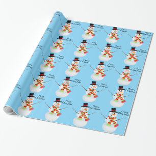 Papel de embrulho de boneca - azul