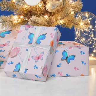Papel de embrulho de borboletas