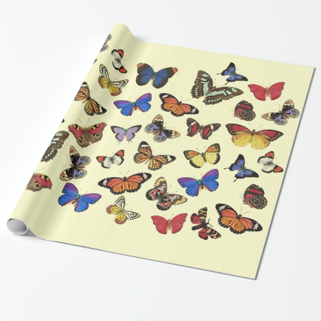 Papel de embrulho de borboletas (Desenrolado)