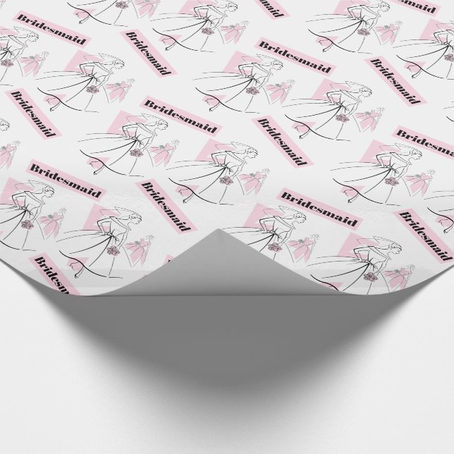 Papel de embrulho de Bridesmaid, Fashion Bride Pin (Ponta)
