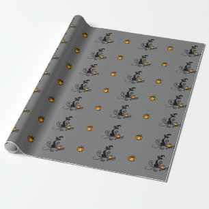 Papel de embrulho de bruxa do Halloween