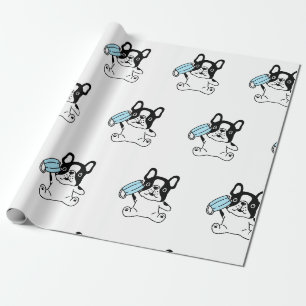 Papel de embrulho de cachorrinho BULLDOG FRANCÊS C