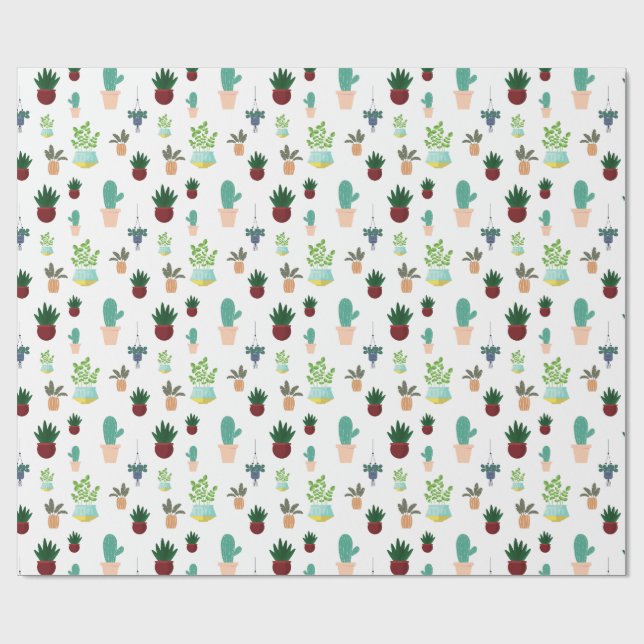 Papel de embrulho de cactos suculentos (Aberto)